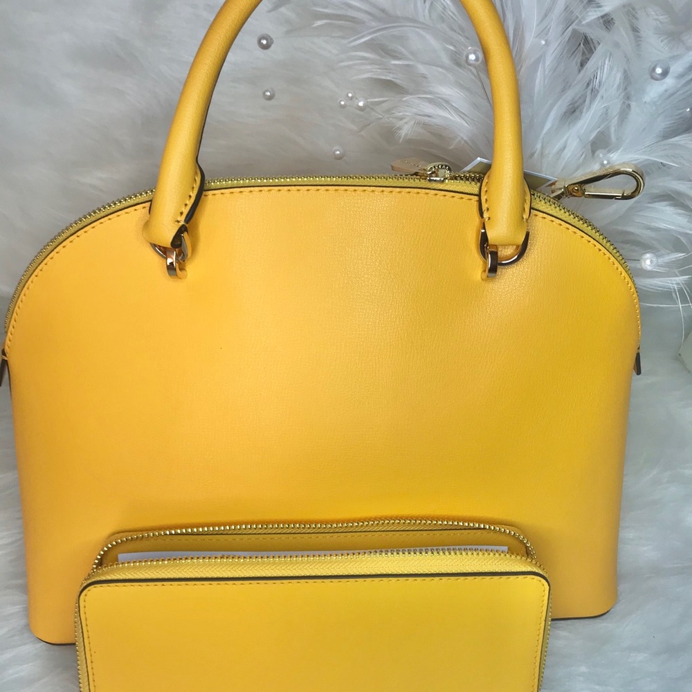 🌺MICHAEL KORS 3Pcs JASMINE YELLOW EMMY SATCHEL SET - Picture 6 of 8